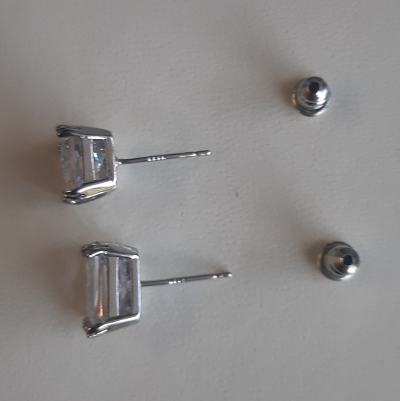 7.58ctw Emerald Cut Diamond Stud Earrings NEW - Picture 9 of 9